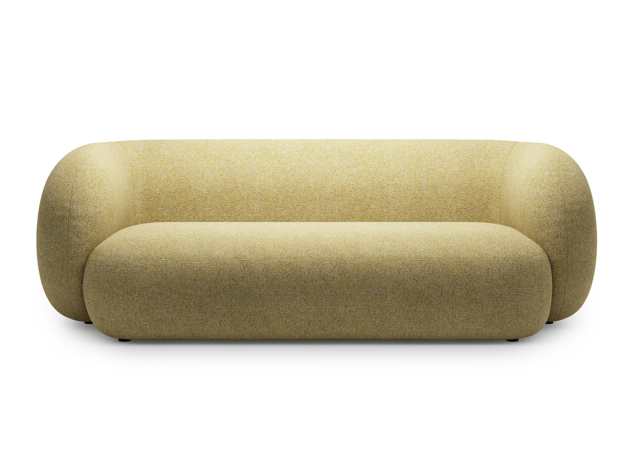 Canapea modulara 3 locuri, Kate, Micadoni Home, 213x99x76 cm, tesatura structurata, galben melanj - imagine 5